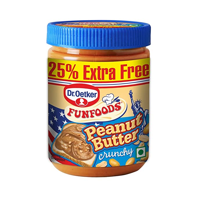 Dr. Oetker Funfoods Peanut Butter Crunchy 500g Jar (400g+100g FREE)