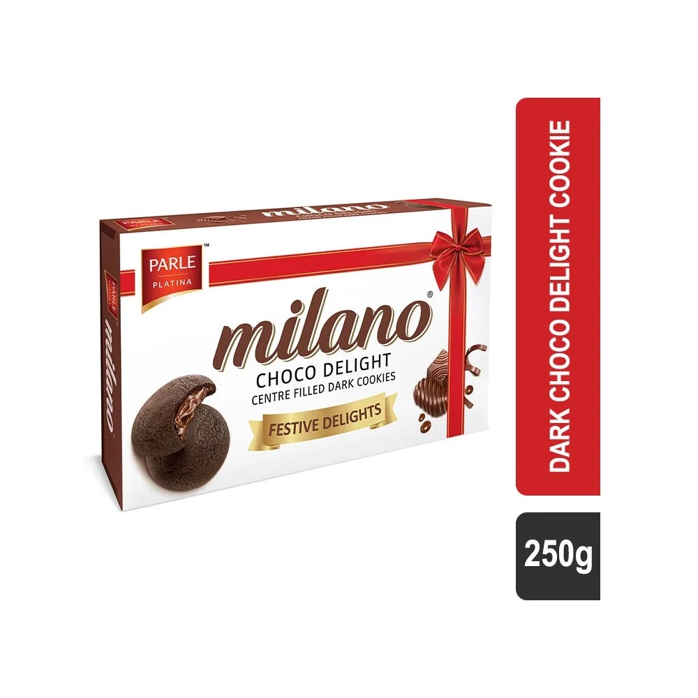 PARLE MILANO CHOCO DELIGHT CENTRE FILLED DARK COOKIES 250G
