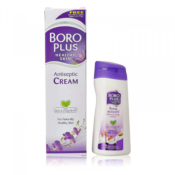Boro Plus Antiseptic Cream, 80ml with Free Boro Plus Lotion, 30ml