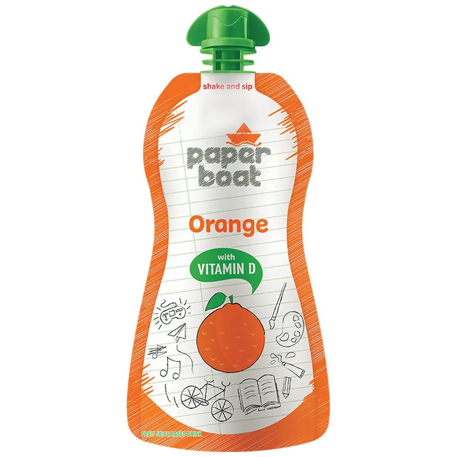 Paper Boat Orange Juice With Vitamin D, No Preservatives, 150ml