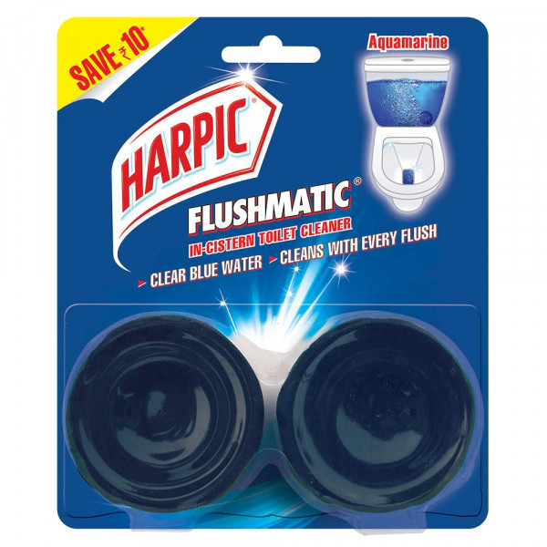 Harpic Flushmatic Twin In-Cistern Toilet Cleaner (Aquamarine) - 100 g