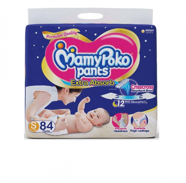 MamyPoko Pants Extra Absorb Diaper Small 84 count