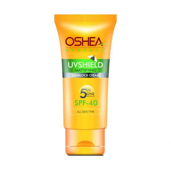 OSHEA Uvshield Mattifying Sun Block Cream Spf 40, 120 G (Yellow)