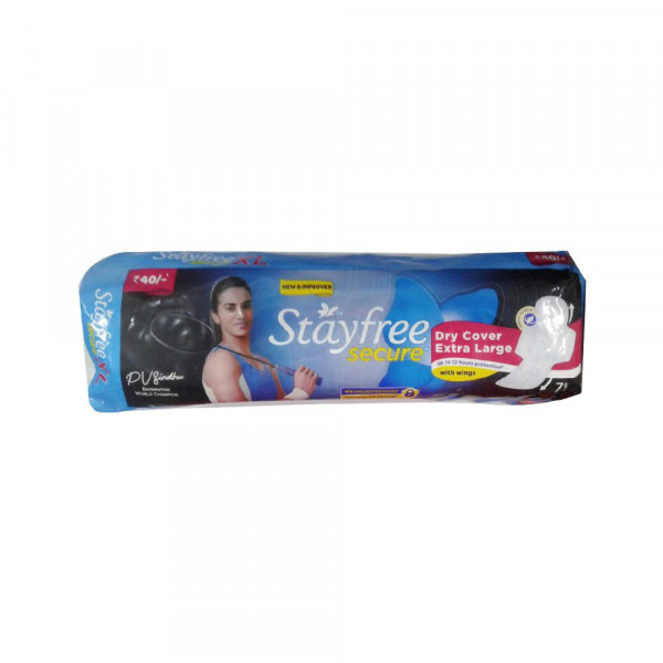 Stayfree Secure Extra Large Dry Cover - 7 pads