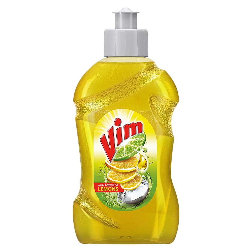 Vim Dishwash Liquid Gel Lemon 250ml Bottle