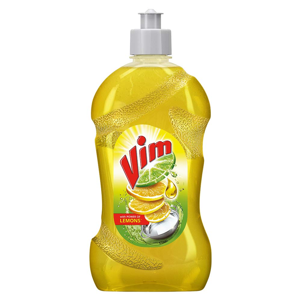 Vim Dishwash Liquid Gel Lemon 500ml Bottle
