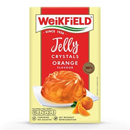 Weikfield Jelly Crystals Orange Flavour, 90gm