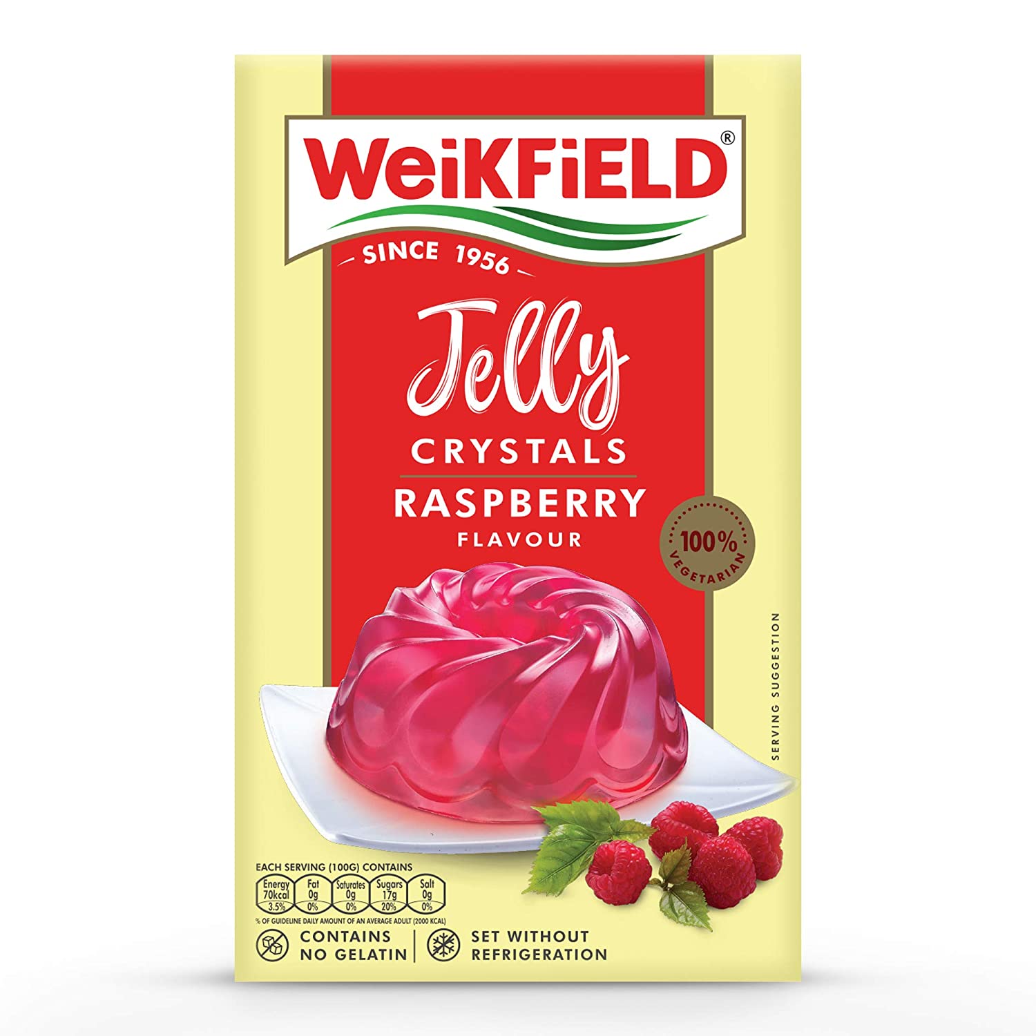Weikfield Jelly Crystals, Raspberry, 90g