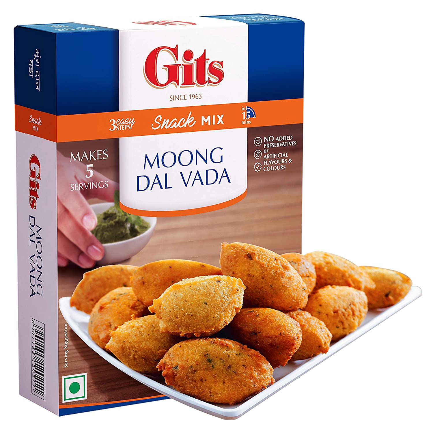 Gits Instant Moong Dal Vada Snack Mix, 200g