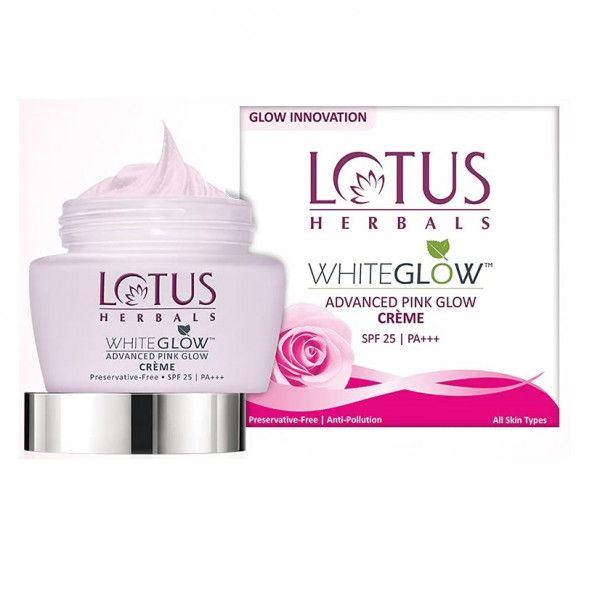 Lotus Herbals Whiteglow Advanced Pink Glow Cream SPF 25 I Pa+++ - 50g