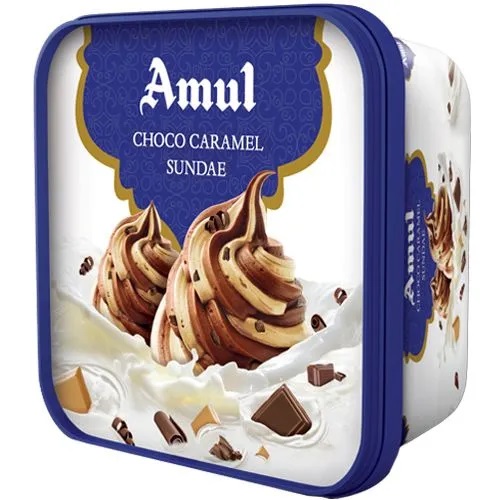 Amul Ice Cream - Choco Caramel, 1 L Box