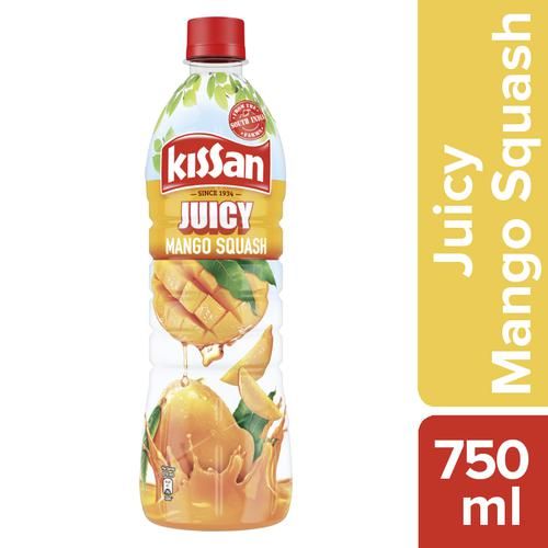 Kissan Juicy Mango Squash, 750 ml Bottle