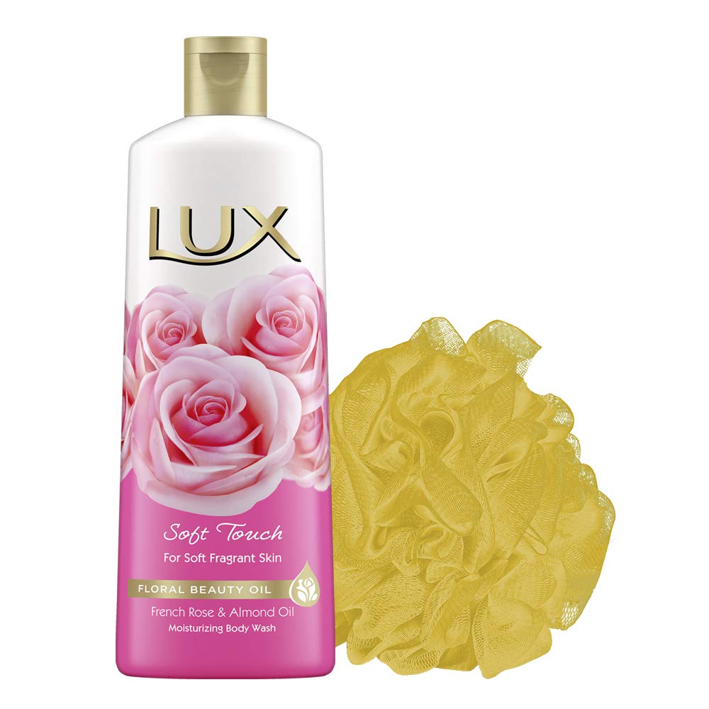 LUx body wash 235ml with free loofha
