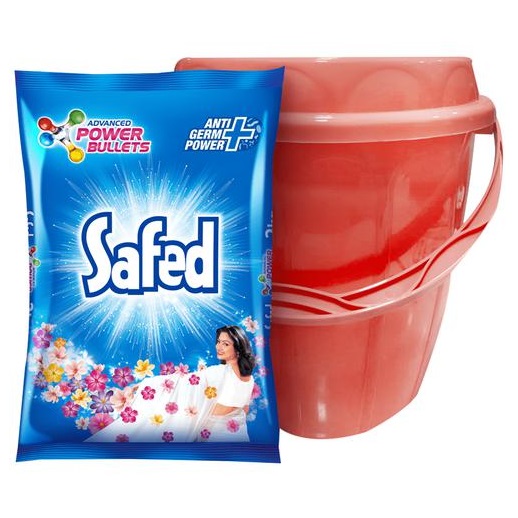 Safed Powder Detergent 2kg With Free Plastic Bucket