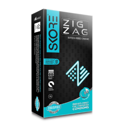 Skore Zig Zag Condom 10Pcs Pack