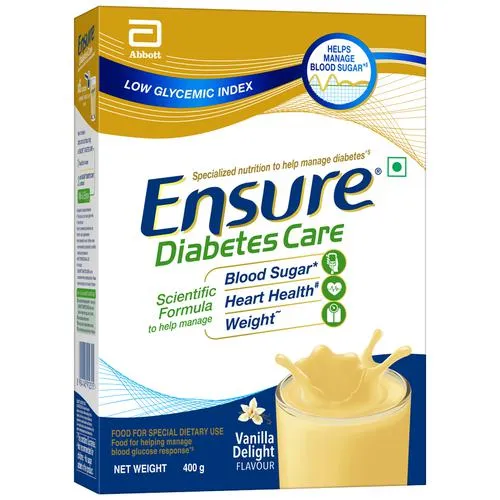 Ensure Diabetic Care Formula Vanilla, Specialised Nutrition For Diabetes Management, 400g Box