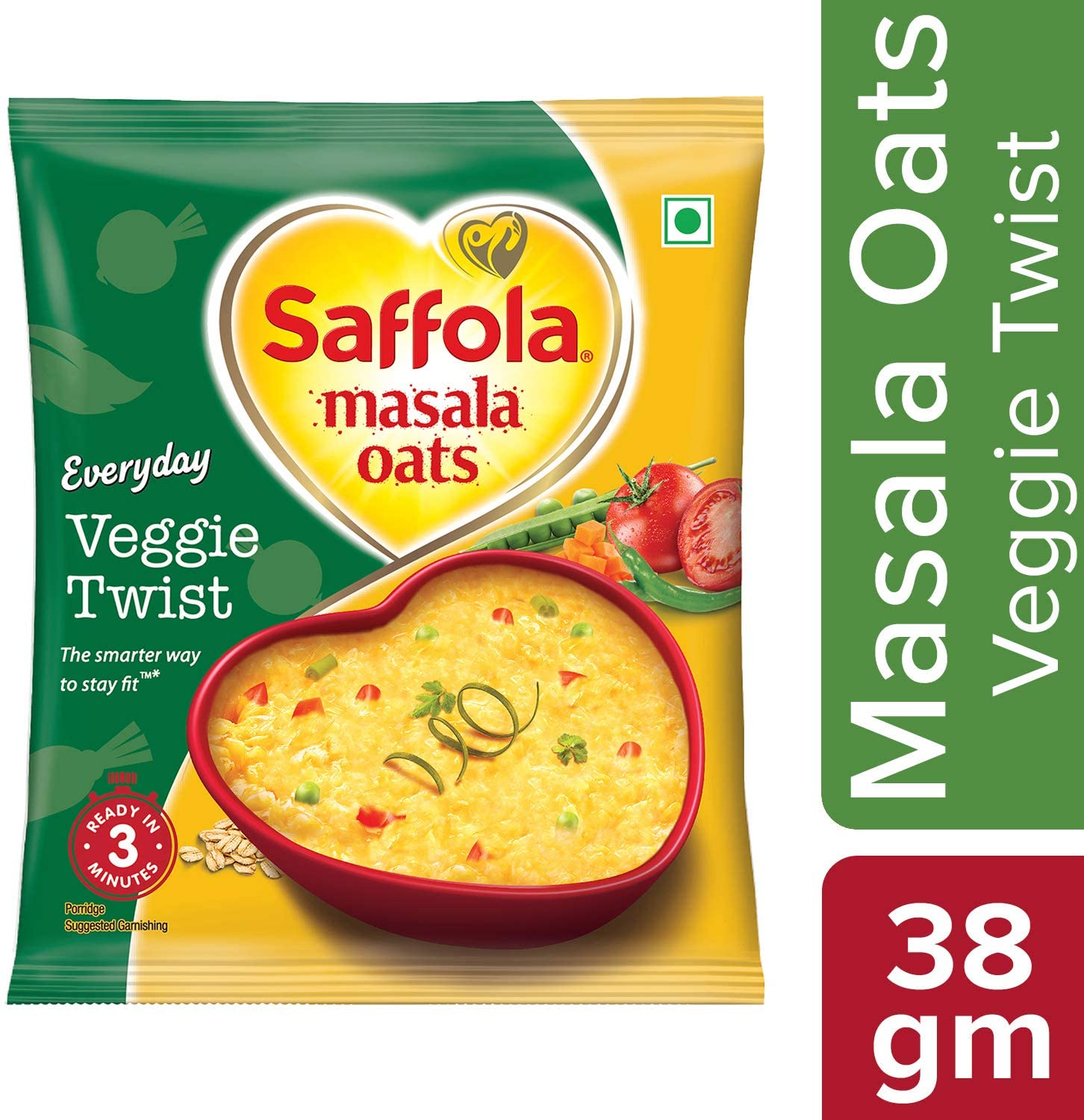Saffola Masala Oats, Veggie Twist, 39g