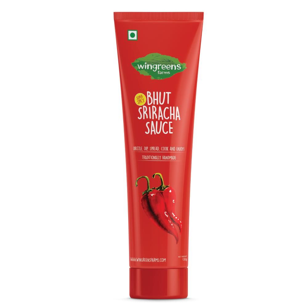 Wingreens Farms Bhut Sriracha Sauce, 130 g