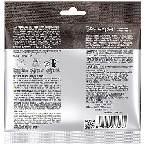 Bigoffers » Godrej Expert Rich Creme Hair Colour – Single Use, Long  Lasting, 100% Grey Coverage (20g + 20ml), 1 pc Shade  Dark Brown